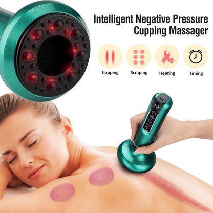 Electric Cupping Massager — green massager in use