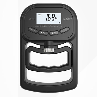 Digital Hand Dynamometer — Black color, black dynamometer with active LCD
