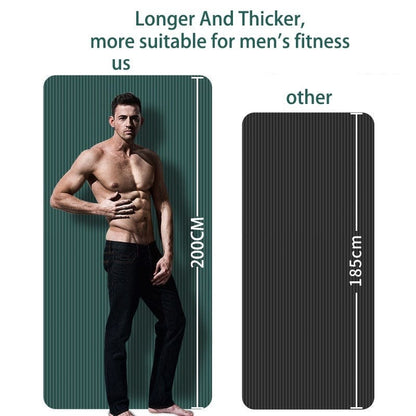Extra-Long Yoga Mat — 2m mat length comparison