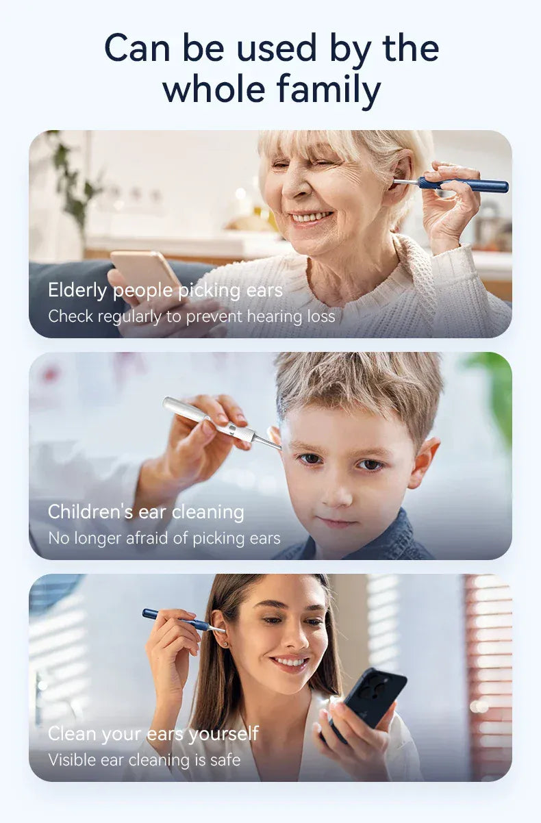 3-in-1 Wi-Fi Visual Ear Cleaning Tool – Camera Ear Pick with Tweezers, 12MP HD Imaging, Rechargeable… — product image 11