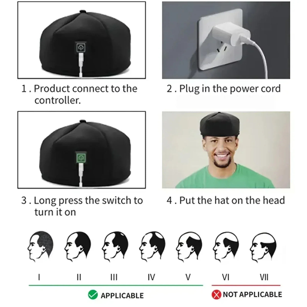 Red and Near-Infrared LED Cap — cap setup and fit guide