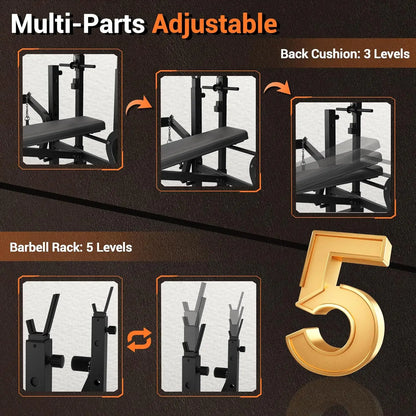 7 in 1 Strength Training Bench with Squat Rack — product image 6