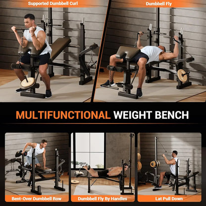 7 in 1 Strength Training Bench with Squat Rack — product image 4