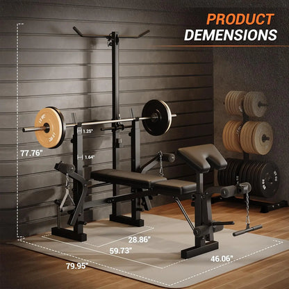 7 in 1 Strength Training Bench with Squat Rack — product image 3
