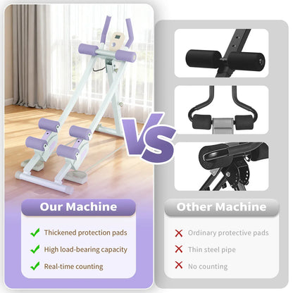 Ab Machine Monorail Cruncher – Adjustable Height Core Trainer with 4 Resistance Levels and 440 lb… — product image 8