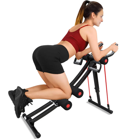 Ab Machine Monorail Cruncher – Adjustable Height Core Trainer with 4 Resistance Levels and 440 lb… — product image 1
