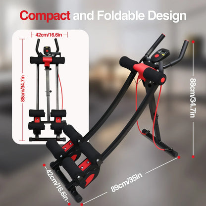 Ab Machine Monorail Cruncher – Adjustable Height Core Trainer with 4 Resistance Levels and 440 lb… — product image 12