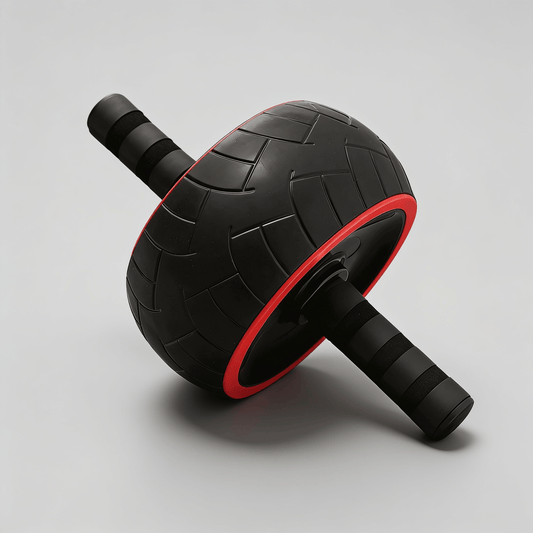 Ab roller wheel with foam handles and knee mat