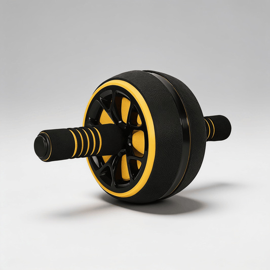 Ab wheel roller with stainless steel core and kneeling pad