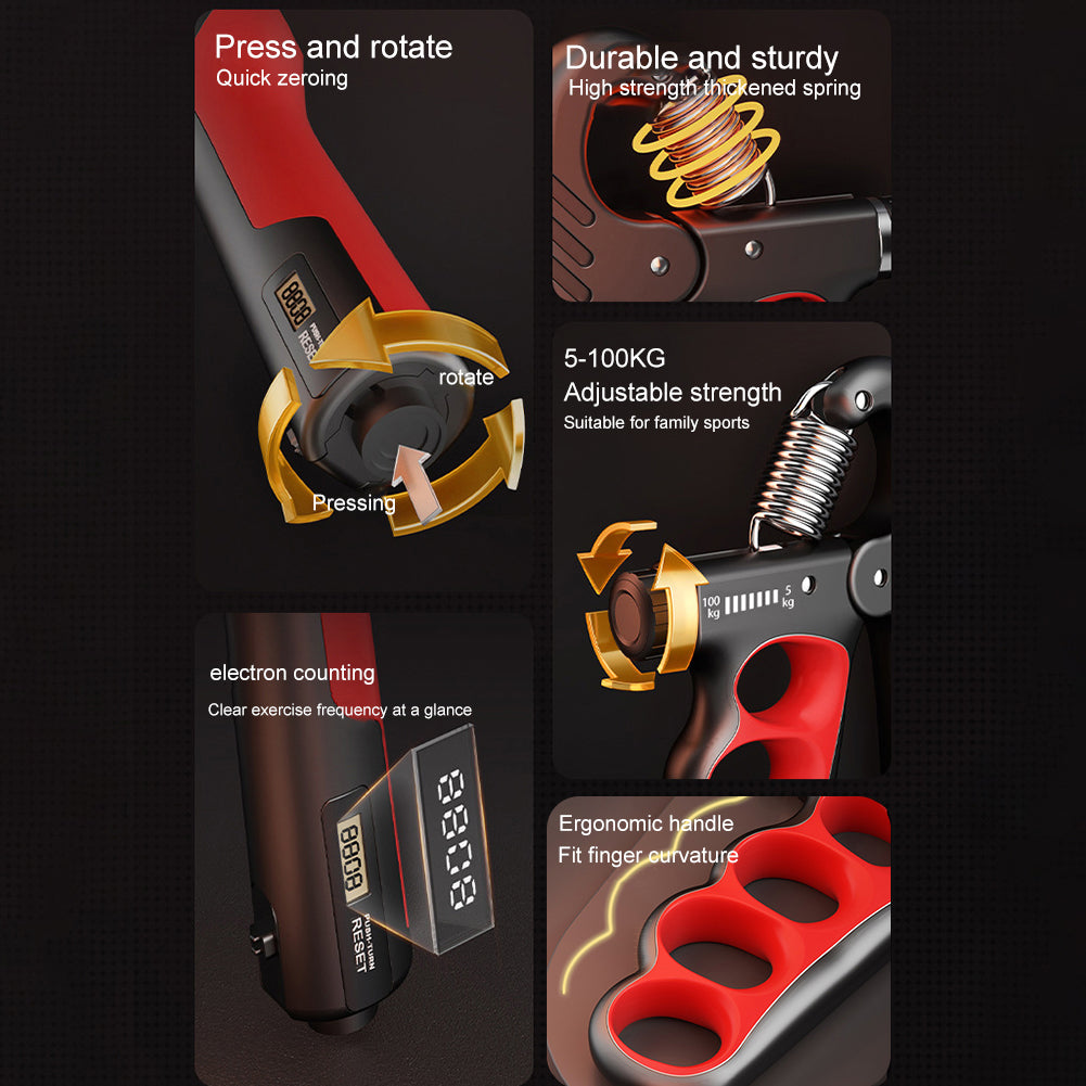 Adjustable 5-100KG Grip Strength Trainer with Counter — product image 5