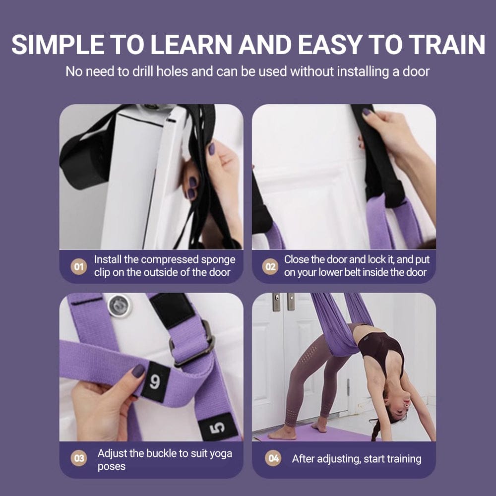 Aerial Yoga Strap – Adjustable Stretching & Inversion Belt for Leg Splits, Flexibility Training, with… — product image 7