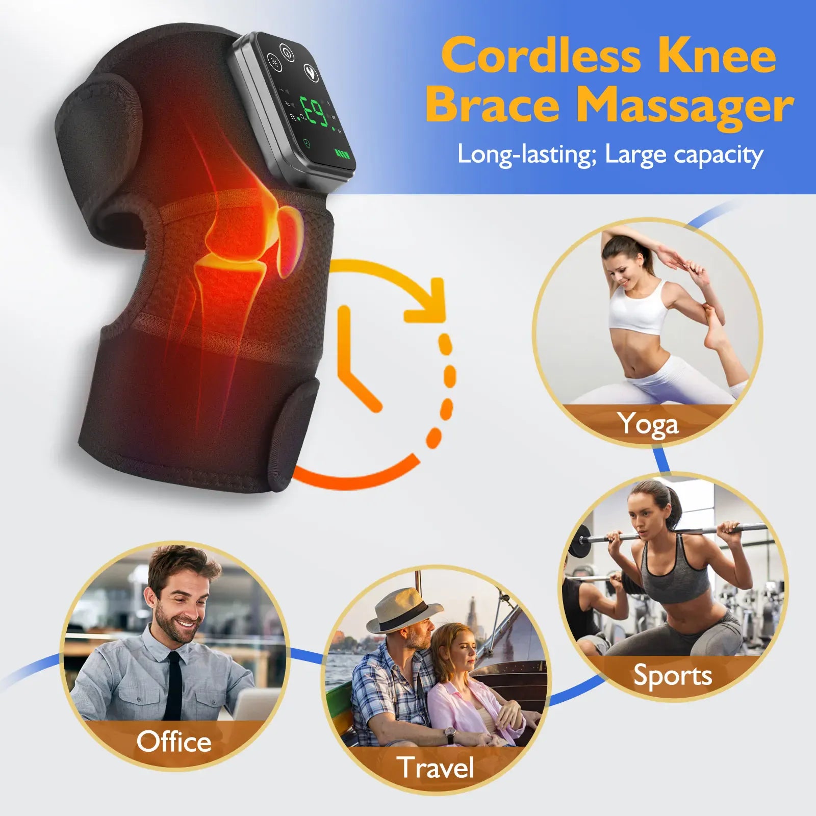 Adjustable Heated Shoulder Brace – Electric Vibration Compression Wrap for Left and Right Shoulder… — product image 8