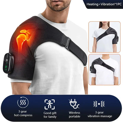 Adjustable Heated Shoulder Brace – Electric Vibration Compression Wrap for Left and Right Shoulder… — product image 10