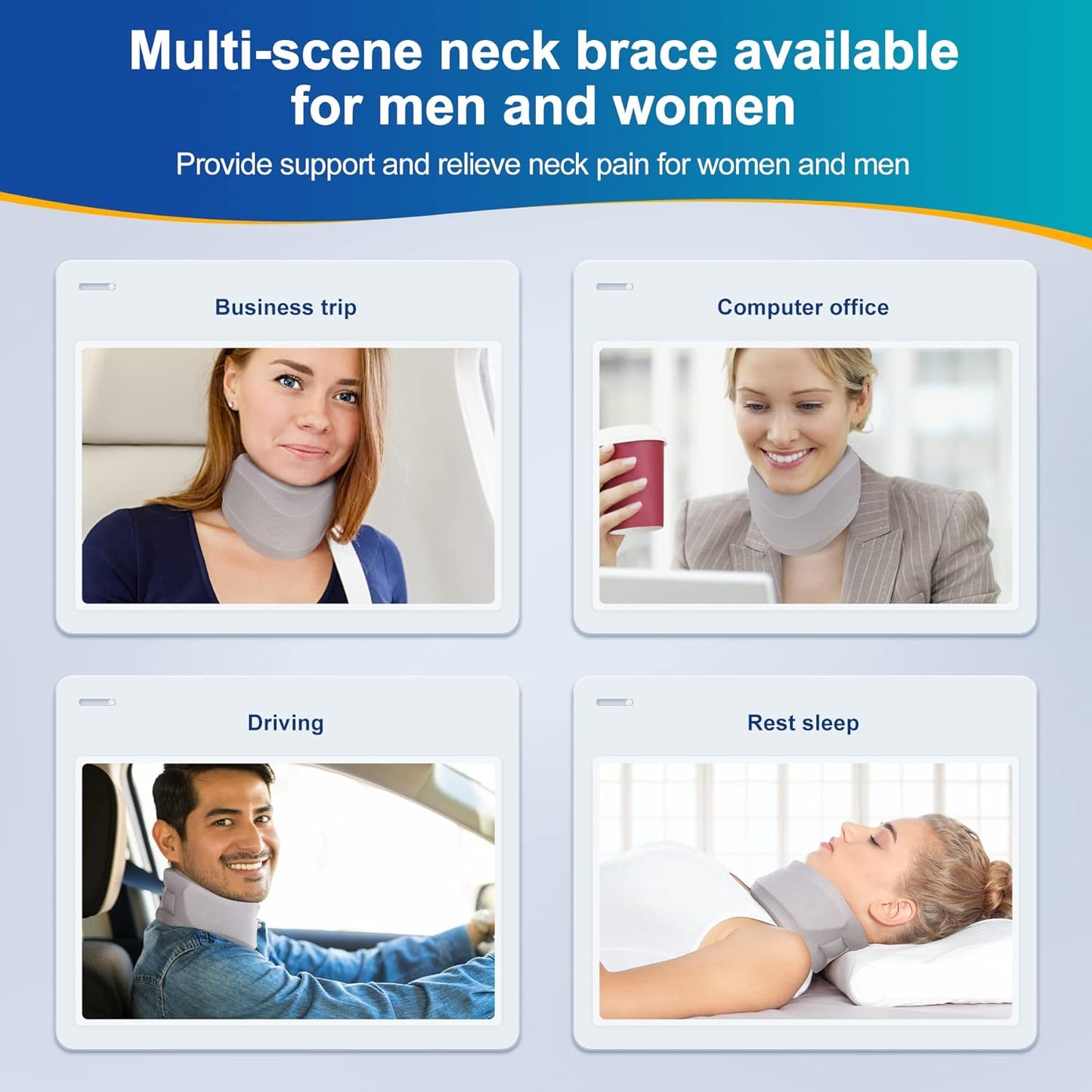 Adjustable Neck Brace Foam Cervical Collar for Pain Relief — product image 10