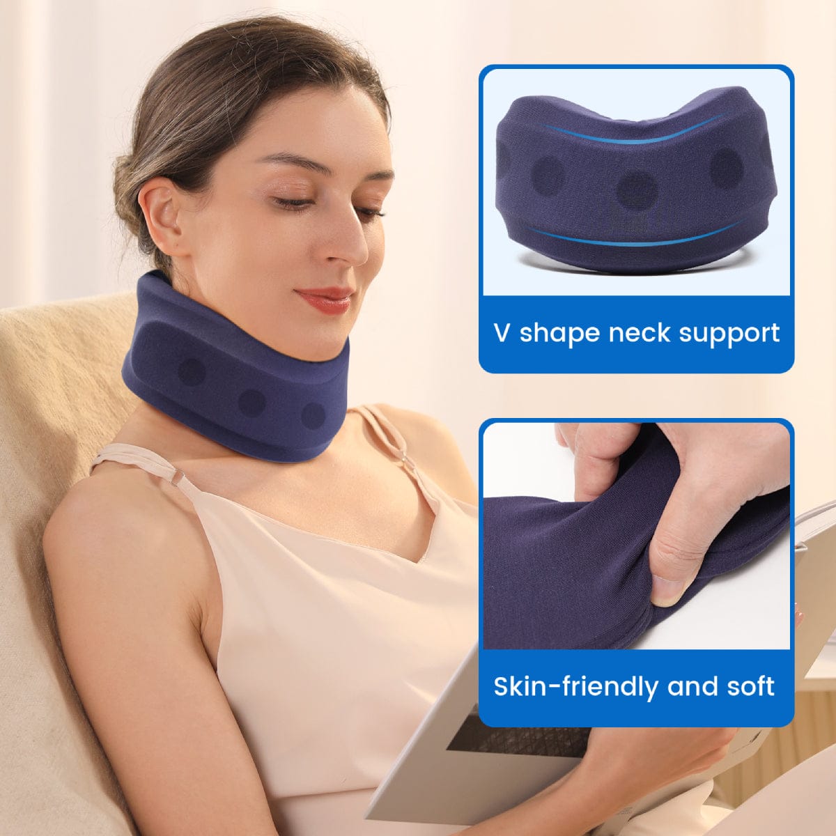 Adjustable Neck Brace Foam Cervical Collar for Pain Relief — product image 9