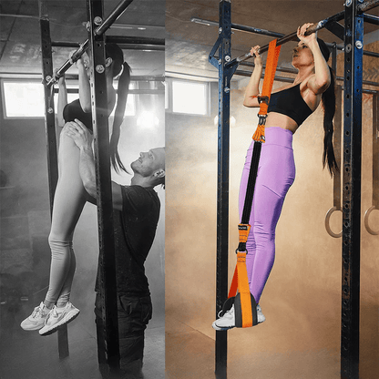Pull-Up Assistance Band — assisted pull-up in a gym