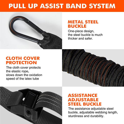 Pull-Up Assistance Band — steel buckle and padded-strap details