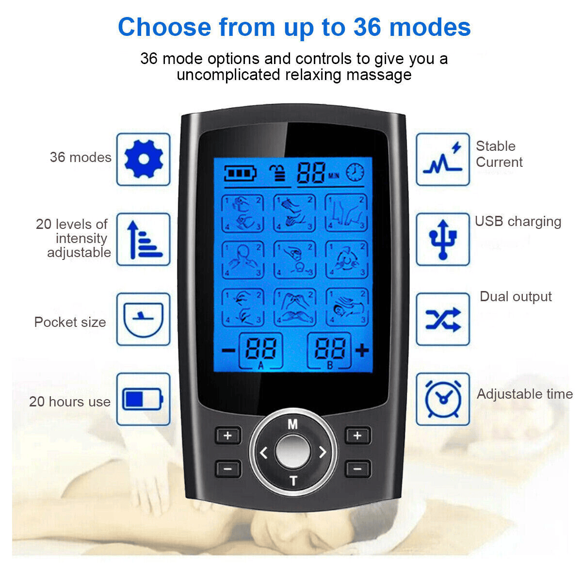 Adjustable Electric Muscle Massager - Slimming Machine with 24 Modes — product image 8