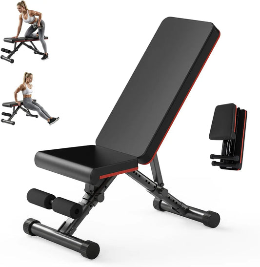 Adjustable Weight Bench for Home Gym – Foldable Incline Decline Flat Workout Bench with 795 lb Capacity — product image 1