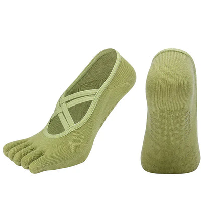 Anti Slip Pilates Socks for Women – Five Toe Silicone Grip Yoga and Fitness Cotton Socks — product image 14