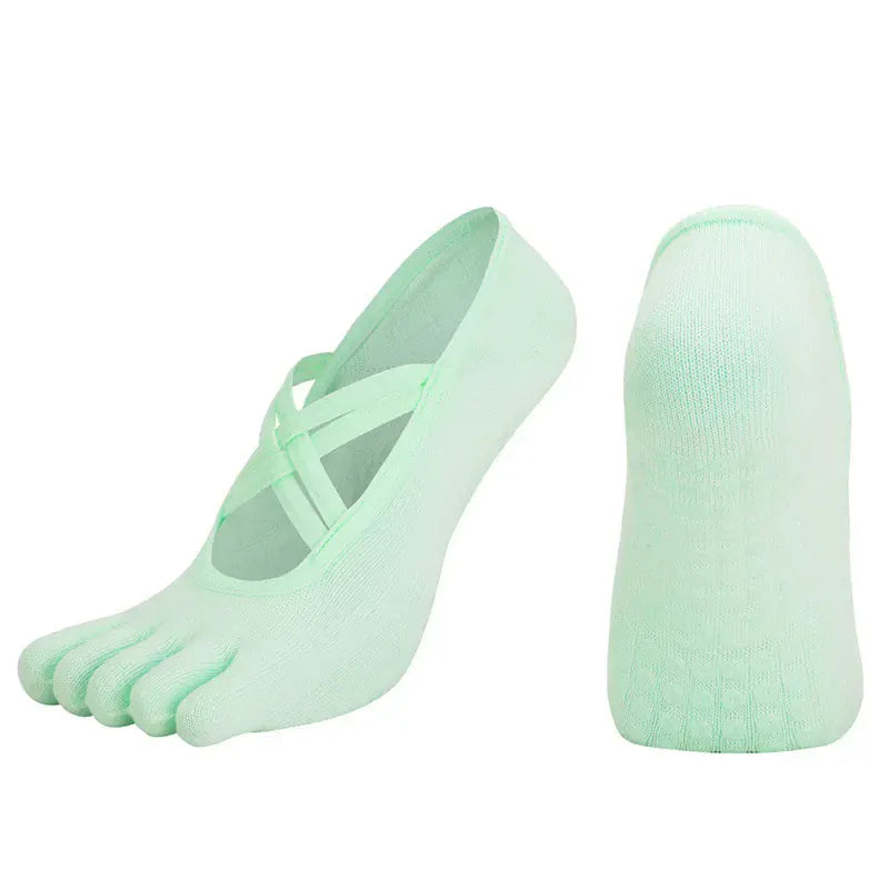 Anti Slip Pilates Socks for Women – Five Toe Silicone Grip Yoga and Fitness Cotton Socks — product image 12