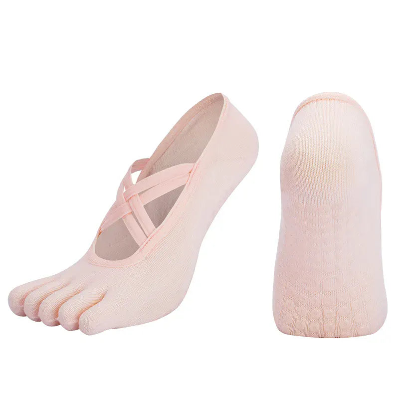 Anti Slip Pilates Socks for Women – Five Toe Silicone Grip Yoga and Fitness Cotton Socks — product image 13
