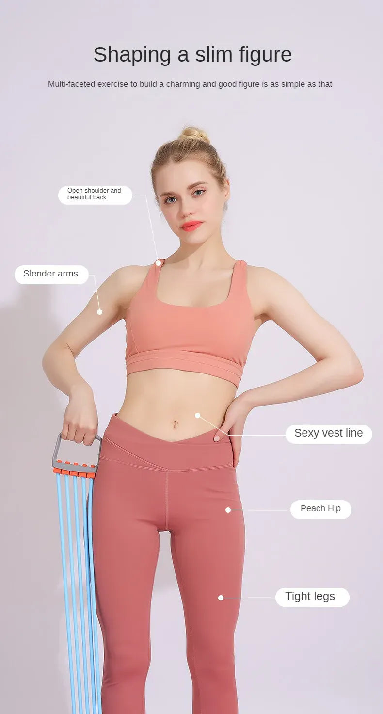 Chest Expander with 5 Resistance Bands – Full Body Strength Training Set for Pilates Push Ups and… — product image 10