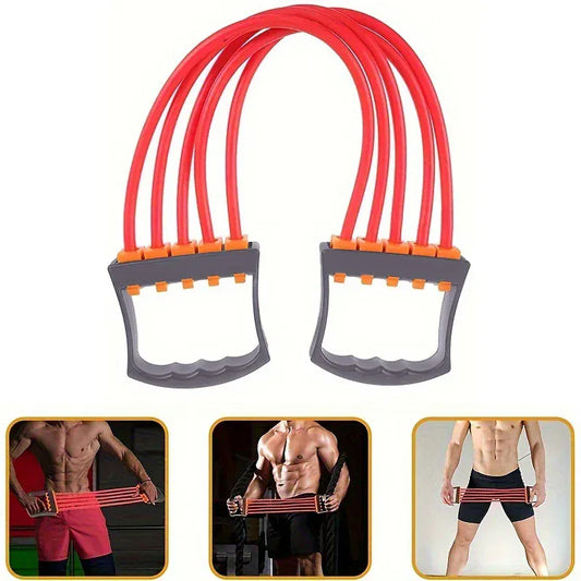 Chest Expander with 5 Resistance Bands – Full Body Strength Training Set for Pilates Push Ups and… — product image 1