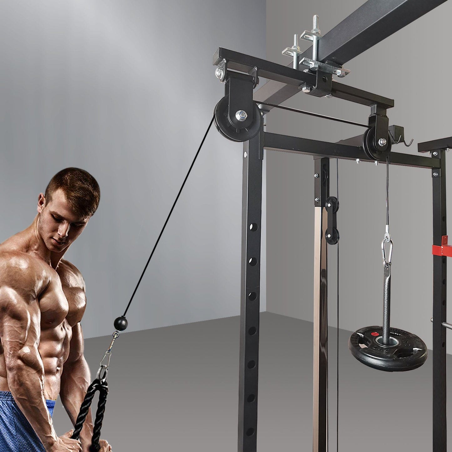 DIY Fitness Double Pulley System – Home Gym Rope Pulldown Attachment for Biceps, Triceps, and Forearm… — product image 6