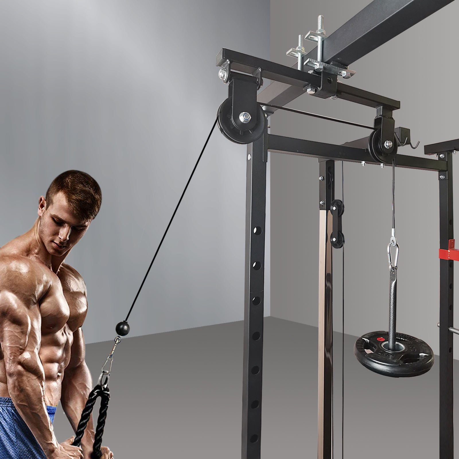 DIY Fitness Double Pulley System – Home Gym Rope Pulldown Attachment for Biceps, Triceps, and Forearm… — product image 6