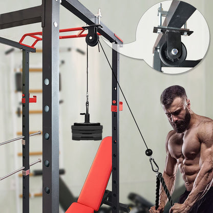 DIY Fitness Double Pulley System – Home Gym Rope Pulldown Attachment for Biceps, Triceps, and Forearm… — product image 7