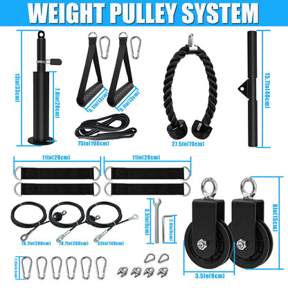 DIY Fitness Pulley Cable Machine Set – Arm Biceps Triceps Strength Training Attachment for Home Gym… — product image 10