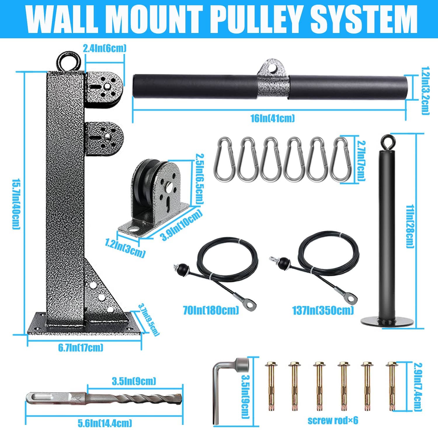 DIY Fitness Pulley Cable Machine Set – Arm Biceps Triceps Strength Training Attachment for Home Gym… — product image 7