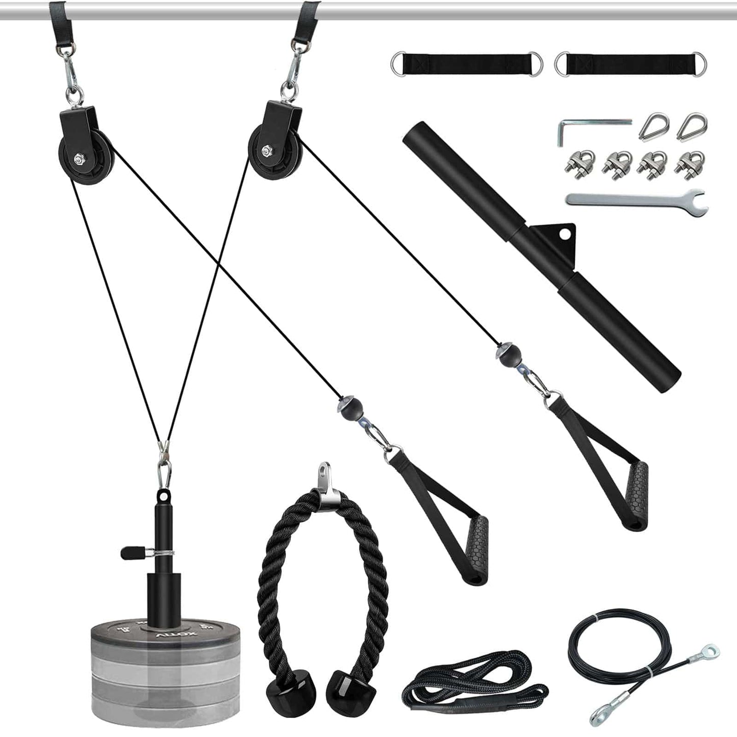 DIY Fitness Pulley Cable Machine Set – Arm Biceps Triceps Strength Training Attachment for Home Gym… — product image 8