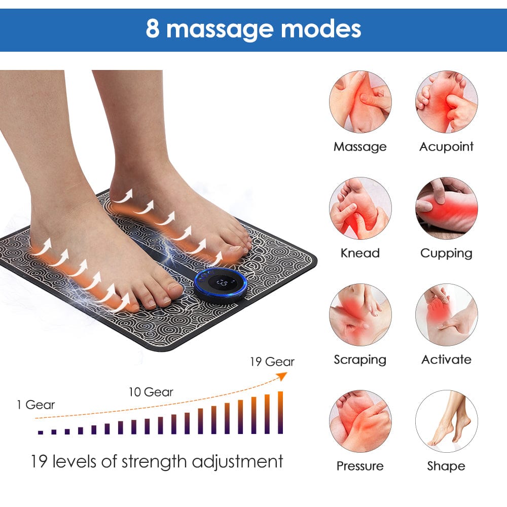 Electric EMS Foot Massager Pad with Remote Control - Acupoint Stimulation — product image 7
