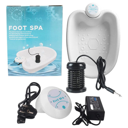 Electric Foot Spa Massager – Mini Ionic Detox Bath with Vibrating Whirlpool & Pressotherapy, Aqua… — product image 1
