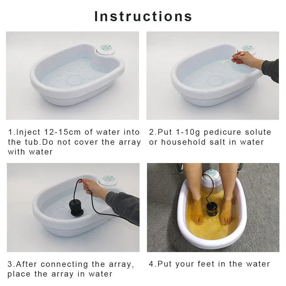 Electric Foot Spa Massager – Mini Ionic Detox Bath with Vibrating Whirlpool & Pressotherapy, Aqua… — product image 12
