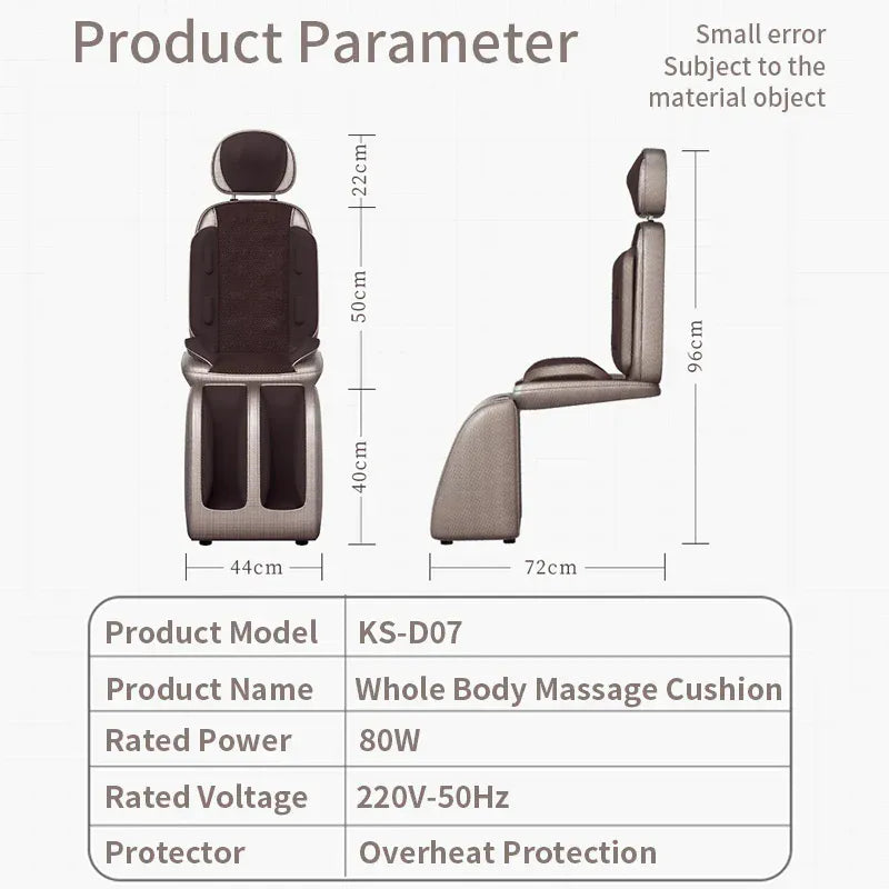 Electric Full Body Massage Cushion – Shiatsu Kneading Neck Back Waist and Leg Massager with Infrared… — product image 5