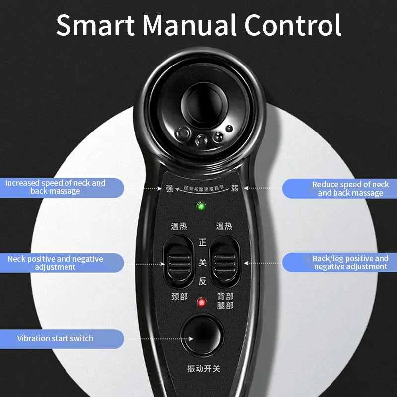 Electric Full Body Massage Cushion – Shiatsu Kneading Neck Back Waist and Leg Massager with Infrared… — product image 4