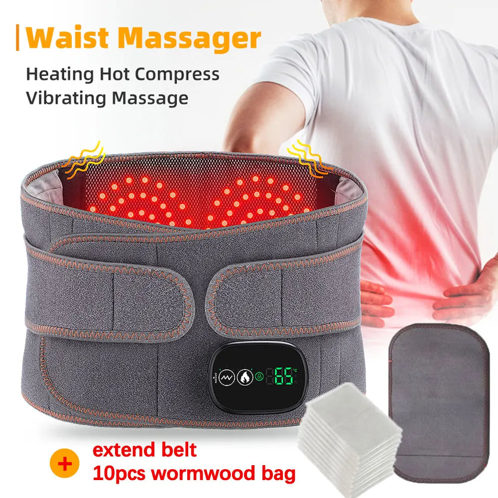 Electric Heating Waist Massager Belt – Rechargeable Vibration Support Belt with Adjustable Heat… — product image 5