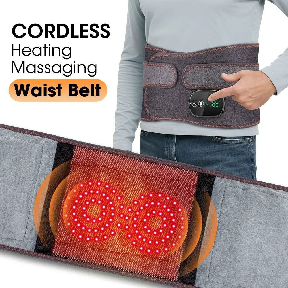 Electric Heating Waist Massager Belt – Rechargeable Vibration Support Belt with Adjustable Heat… — product image 12