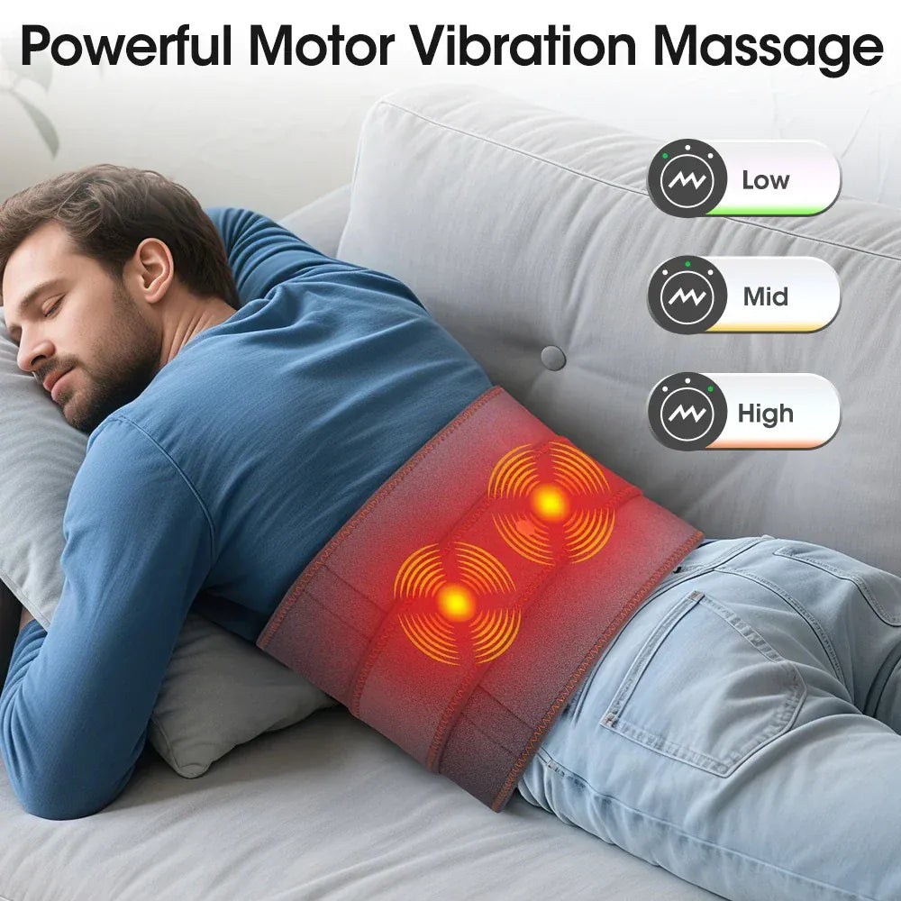 Electric Heating Waist Massager Belt – Rechargeable Vibration Support Belt with Adjustable Heat… — product image 8