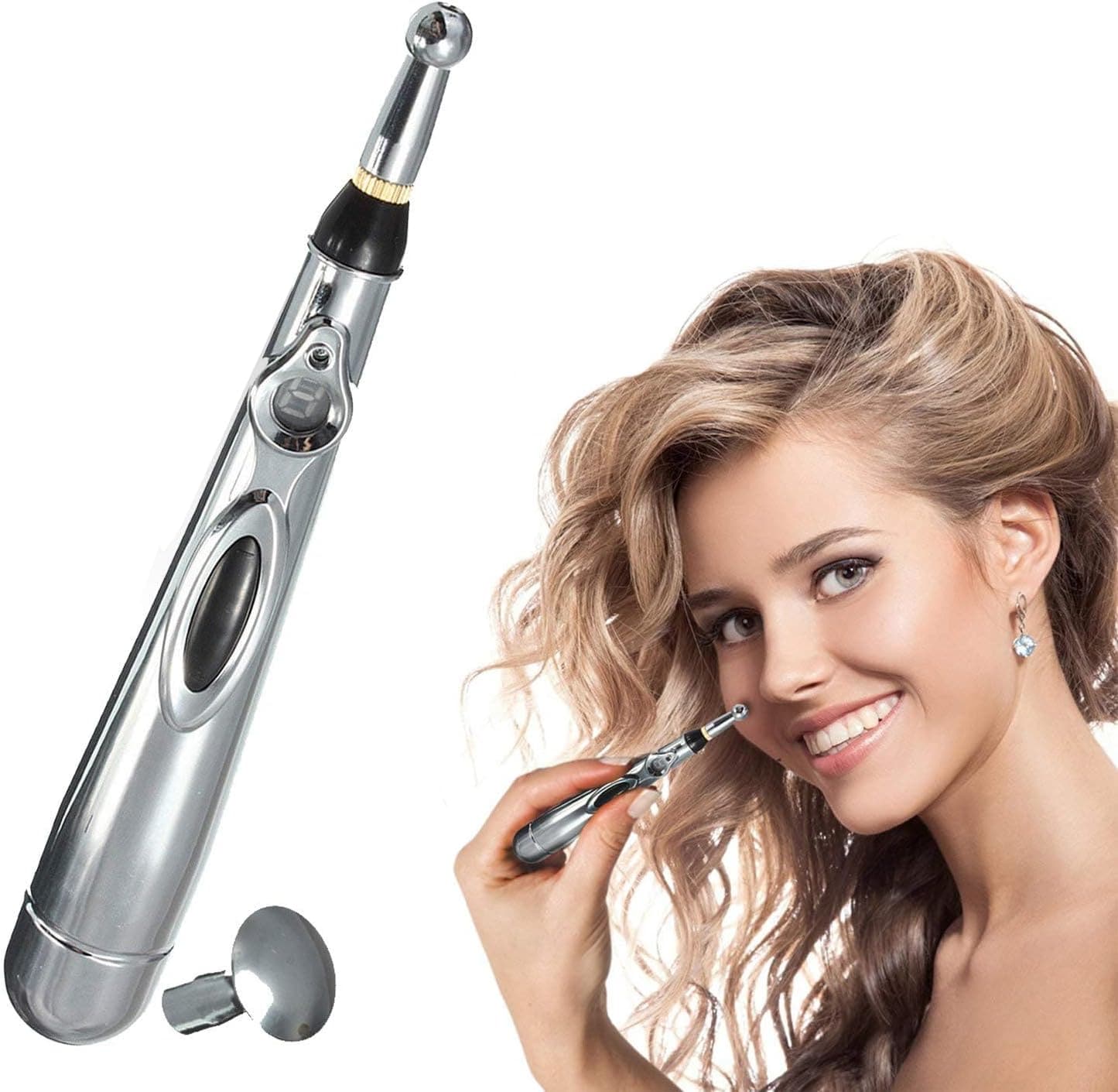 Electronic Acupuncture Pen for Body Massage - EMS Microcurrent Acupressure Meridian Pen with 9… — product image 11