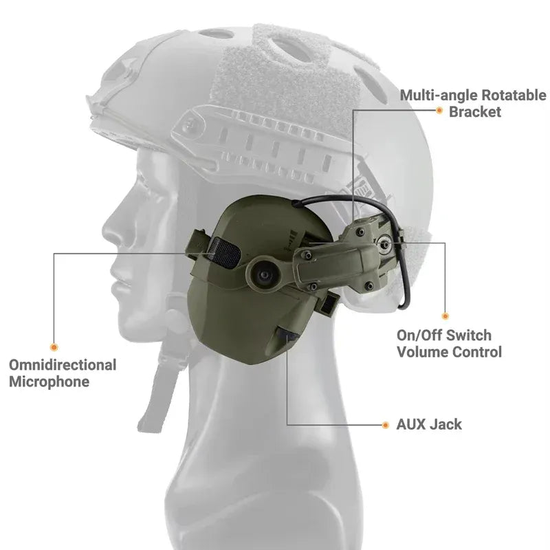Electronic Shooting Earmuffs with ARC Rail Mount — product image 7