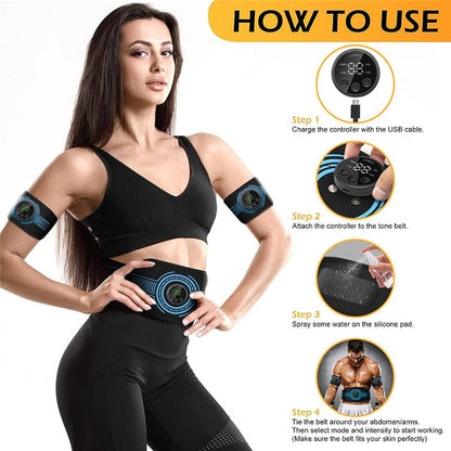 EMS Abdominal Toning Belt | Muscle Stimulator for Waist, Arm & Leg | USB Rechargeable, 10 Modes & 39… — product image 6