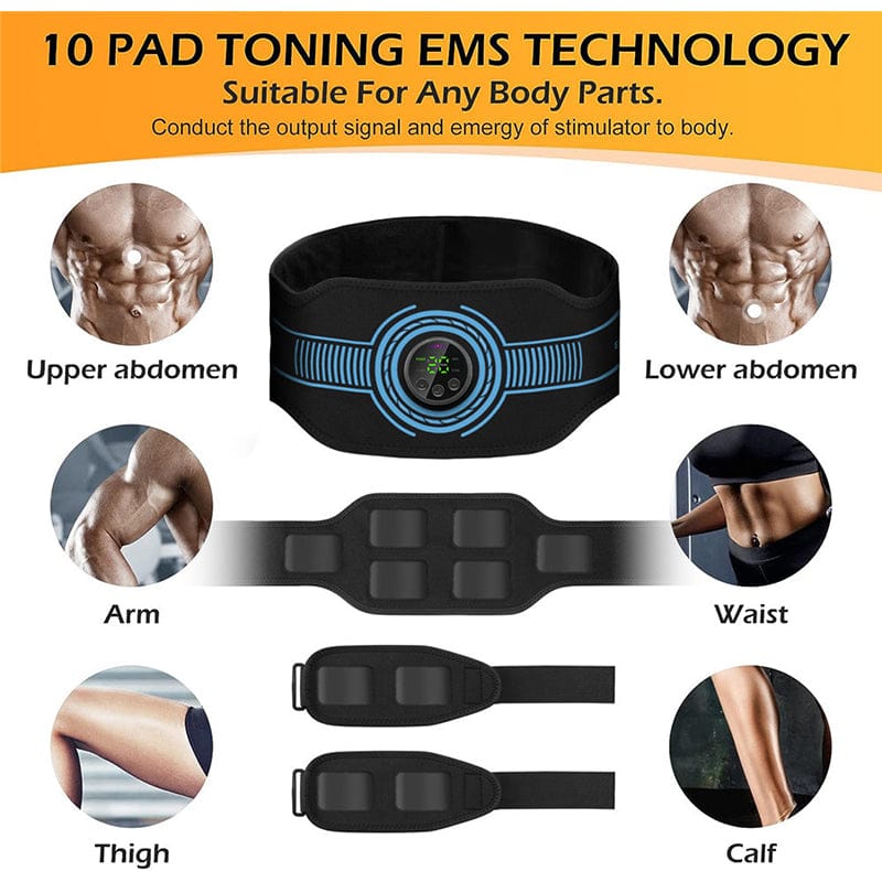 EMS Abdominal Toning Belt | Muscle Stimulator for Waist, Arm & Leg | USB Rechargeable, 10 Modes & 39… — product image 9