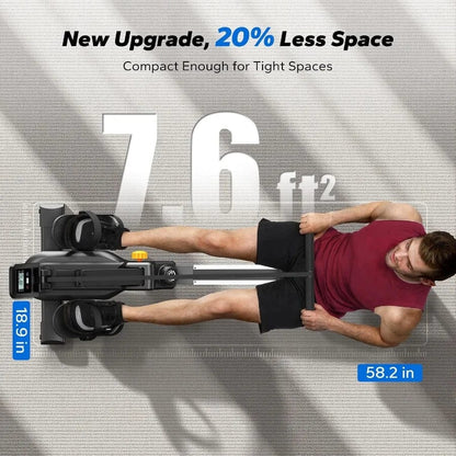 Foldable Magnetic Rowing Machine for Home – 16 Level Resistance Compact Cardio Trainer with 350 lb… — product image 3