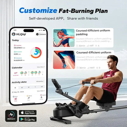 Foldable Magnetic Rowing Machine for Home – 16 Level Resistance Compact Cardio Trainer with 350 lb… — product image 7