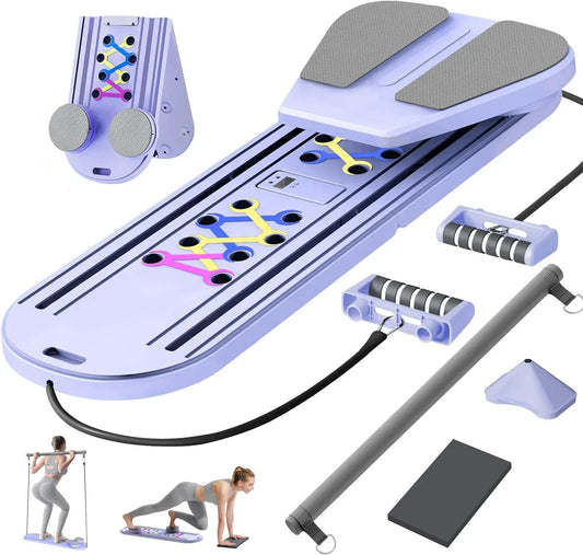 Foldable Multifunctional Pilates Push Up Board – Portable Home Gym Reformer for Full Body Training — product image 2