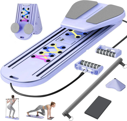 Foldable Multifunctional Pilates Push Up Board – Portable Home Gym Reformer for Full Body Training — product image 2